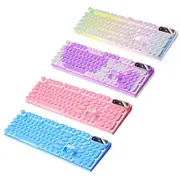 Light Up Aesthetic Retro Punk Mechanical Typewriter Keyboard RGB 104 Keys Wired