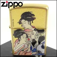 在飛比找PChome24h購物優惠-【ZIPPO】日系~浮世繪-當時三美人之風中女郎-金箔和柄加