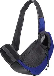 PERSELOSO Pet Carrier Cross Body Bag for Dogs and Cats Durable Polyester Single Shoulder Bag with Stylish Design Comfortable Wide Shoulder Strap S Dark Blue