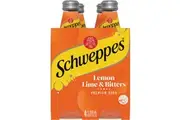 Schweppes Lemon Lime Bitters Soft Drink Mixers Glass Bottle Multipack 300ml x 4 Pack
