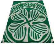 Celtic FC Crest Fleece Blanket (UK Size: One Size) (Green)