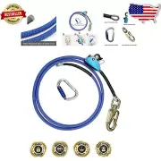 Versatile 10ft Adjustable Tree Lanyard with Steel Rope Grab for Climbing Safety