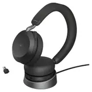 Jabra Evolve2 75 MS ANC Stereo Bluetooth Headset (USB-C Dongle + Charging Stand)