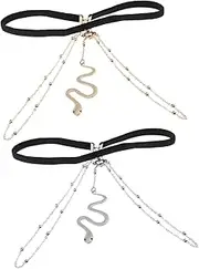 [OATIPHO] Thigh Pendant Chain Set Snake Thigh Chain Jewelry for Girls Body Jewelry Chains Unique Snake Design