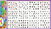 Nail Accessory Art Decals/Stickers - Black & White Cats - 12 Sets Of 20 (240+)