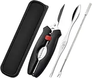 SEWACC Seafood Tools Set Crab Lobster Crackers Stainless Steel Fork Opener Shellfish Lobster Crab Leg Sheller Seafood Scissor Seafood Tool Kit