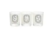 Diptyque Scented Mini Candle Discovery Set: Baies, Figuier, Roses 70g x3pcs