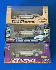 Welly Back to the Future DeLorean Time Machine 1:24 Diecast Metal Complete Set