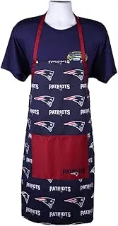 NFL New England Patriots Chef Apron Logo Rush Blue, One Size