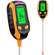 4-in-1/5-in-1 Soil Tester with pH Temperature Moisture Sunlight and Air Moisture Detection Quick Accurate LCD Display Id