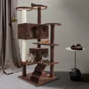 Cat Tree House Scratching Post Toys Tower Litter Box Bed Kitten Condo Perch Indo
