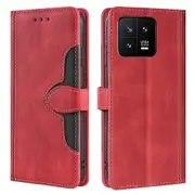 For Xiaomi 13 5G Straw Hat Pattern Phone Case Feeling Cell Phone Cover Stand Wallet