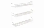 3-Tier Hanging Wall Mounted Metal Rack for Spices, Shelf Storage, Pantry Orga...