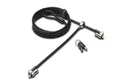 Kensington Master Keyed Microsaver 2.0 Security Twin Head Lock For Laptop Black