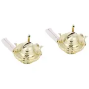 2 Sets Kerosene Lamp Base Replacement Parts Wicks for Candlemaking