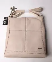 The Sak Women's Leather Adjustable Lucia Crossbody NC3 Sand Stitch One Size NWT