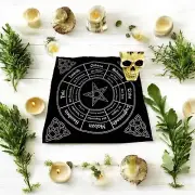 Amazing Pentacle Wiccan Pagan Calendar Altar Cloth Pagan Wicca