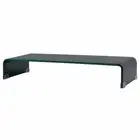 TV Stand/Monitor Riser Glass Black 70x30x13 cm vidaXL