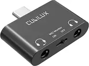 Cubilux USB C to 3.5mm Microphone Adapter with Headphone Jack, USB C Audio Splitter with Hi-Res DAC for iPhone 16/15, iPad Pro 13/12.9/11, iPad Air 13/5th/4th, Samsung S25/S24/S23 Utral Pixel 9/8/7