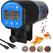 Lukovee Automatic Fish Feeder,New Generation Feeding Time Display USB Recharg...