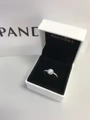 NEW Authentic PANDORA SS 925 Ale Classic Elegant CZ Stackable Ring 190946CZ