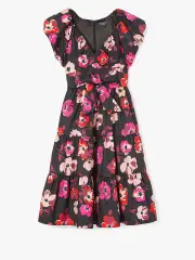 Fall Poppies Midi Dress