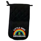 Lirttle Miss Shenanigans Irish St Patricks Day Ireland Glove Double Oven Gloves