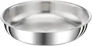 Tefal Ingenio Preference 28 cm Stackable Frying Pan Stainless Steel Induction Versatility Space Saving L9720602 Silver