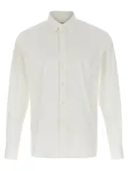 [Ferragamo] Ferragamo-Poplin Shirt Camicie Bianco-Uomo 41cm White