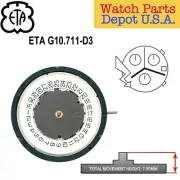 Genuine ETA G10.711 Swiss Made Quartz Movement, (Multiple Variations) NEW!