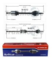 2 Front CV Axle Shafts SurTrack Set fits for Nissan Quest FWD 04-06 4 Spd. (for: Nissan)