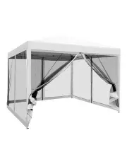 [Instahut] Mesh Outdoor Pop Up Gazebo Marquee 3x3 in White