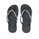 【havaianas 哈瓦仕】Havaianas Slim Flatform 女鞋 黑色 閃亮 厚底 夾腳 拖鞋 4144764-0090W