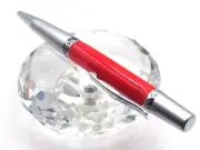 GORGEOUS HIGH QUALITY HANDMADE SIERRA RARE BRIGHT RED PEARL ACRYLIC TWIST BP PEN
