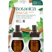 Botanica Jasmine & Sri Lankan Cinnamon Leaf Plug In Diffuser Refill 22mL x 2 pack