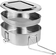 Stainless Steel Oval 3 Piece Cookware Set With Handle, Camping Outdoor Living Set 7259