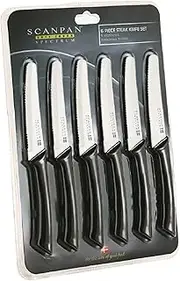 [Scanpan] Steak Knife 6 Piece Set, Black