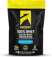 Ascent Native Fuel Whey Protein Powder - Unflavored - 2 lbs