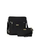 Baggallini womens Go Bagg with RFID Phone Wristlet Black Gold Hardware One Si...