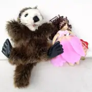 Folkmanis Flower Princess & Baby Sea Otter Puppets-NWT