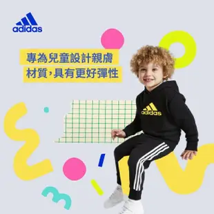 【adidas 愛迪達】兒童秋冬LOGO連帽上衣(童裝、兒童、長袖、連帽衛衣、LOGO帽T)