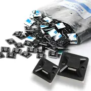10Gtek Self Adhesive Cable Tie Mounts - 3M Strongly Adhesive-Backed Zip Tie Base