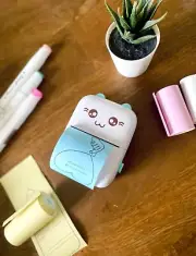 Mini bluetooth printer portable thermal (Blue)