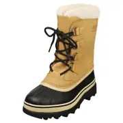 SOREL Caribou Waterproof Womens Ankle Boots in Buff