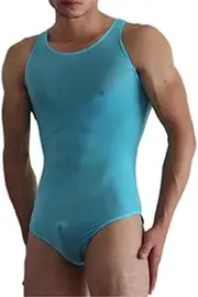 [Zadaos] Mens Jumpsuits One-Piece Mini Tank Tops Sexy Bikini Tight Undies Ultrathin Bodysuits