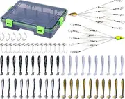 Fishing Lure Kit - Artificial Fish Lure Set,with Storage Box, Reflective Coating, Waterproof Fishing Gear Accessories for River Ice Surf Pier