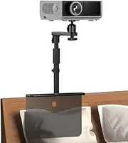 Bed Sofa Projector Stand with Adjustable Height, Universal Bedside Projector Bracket Holder, Projector Mount for Home Office Video Vlog Cameras (Black)