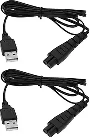 SING F LTD 2Pcs Beard Trimmer Charger Cable Replacement Compatible with Remington PF7500 PF7600 PG6137 PG6170 PG6171 PG6250 Shaver Charger Cable PVC