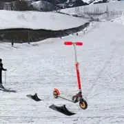 Snow Scooter Sled for Kids Balance Training Fold for Children Two Wheel Sled