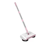 Broom Robot Vacuum Cleaner Floor Home Kitchen Sweeper Mop Sweeping Machine Magic Handle Household Lazy Wash Carpet - pink within 3 pads